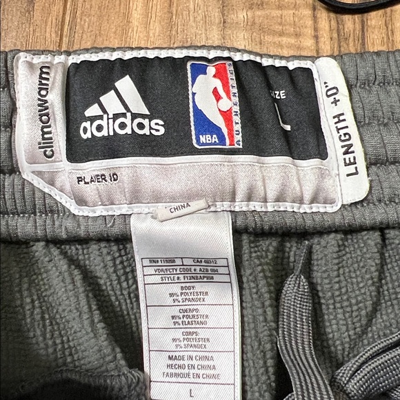 Adidas Track Fleece Pants With Oklahoma City Thunder logo and ClimaWarm Sz L - Picture 11 of 12